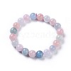 Natural Morganite Stretch Bracelets BJEW-F388-01-B-2