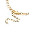 Brass Rectangle Link Chain Bracelets for Women Men BJEW-JB11458-01-4