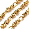 304 Stainless Steel knot with Textured Oval Link Chains CHS-S010-02G-1