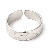 Non-Tarnish 201 Stainless Steel Open Cuff Ring RJEW-E063-46P-2