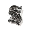 Zinc Alloy Rhinestone Brooches JEWB-E037-02B-04-2