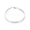 304 Stainless Steel Choker Necklaces and Bangles Jewelry Sets SJEW-L144-A01-P-5