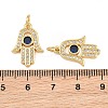 Brass Micro Pave Cubic Zirconia Pendants CU-CBAB719-04G-H-3