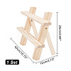 2-Tier Wood Earring Display Card Riser Stands ODIS-WH0025-103-2