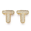 Brass Micro Pave Cubic Zirconia Pendants KK-N254-06G-T-1