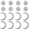 SUNNYCLUE 60Pcs 2 Style Tibetan Style Alloy Pendants TIBEP-SC0002-75-1