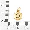 Brass Micro Pave Clear Cubic Zirconia Charms CU-CBA56CE-12G-C-3