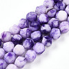 Dyed Natural White Jade Beads Strands G-T139-8mm-45R-2