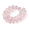 AB Color Plated Transparent Glass Round Beads Strands EGLA-T029-8mm-12T-13-2