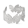 Butterfly 304 Stainless Steel Bangles for Women BJEW-B104-05P-2