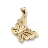 Eco-friendly Brass Micro Pave Cubic Zirconia Pendants KK-D066-05G-RS-3