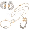 Brass with Crystal Rhinestone Bracelets & Earrings & Necklaces & Rings WG06C1A-18-1