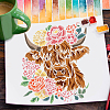 2Pcs 2 Styles PET Hollow Out Drawing Painting Stencils DIY-WH0394-0181-4