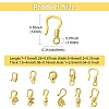 11Pcs 11 Styles 304 Stainless Steel Hook Clasps STAS-CJ0003-39G-2