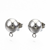 Non-Tarnish 304 Stainless Steel Stud Earring Findings STAS-Q225-16A-10mm-1
