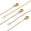 Ion Plating(IP) 5Pcs 304 Stainless Steel Cable Chain Necklaces Set for Men Women MAK-YW0002-02P-3