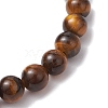 Natural Tiger Eye Round Beads Stretch Bracelets BJEW-JB11490-4