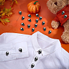 24Pcs 1-Hole Alloy Shank Buttons BUTT-PH0001-81B-4
