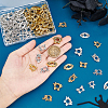   96Pcs 12 Style Tibetan Style Alloy Bead Frame TIBE-PH0002-11-5