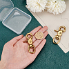   2Pcs Brass Swivel Snap Hook Clasps FIND-PH0018-33-3