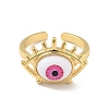 Acrylic Horse Eye Open Cuff Ring RJEW-B042-04G-02-2