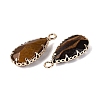 Natural Tiger Eye Faceted Pendants G-Q606-104G-06-2