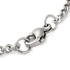304 Stainlessa Steel Curb Chain Pendant Necklaces NJEW-H034-05P-3