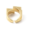 Rectangle Rack Plating Brass Enamel Cuff Ring for Women RJEW-F143-02G-3