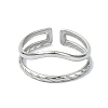 304 Stainless Steel Cuff Rings RJEW-M019-48P-2