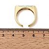 Brass Micro Pave Cubic Zirconia Cuff Open Rings for Women RJEW-L343-02G-7