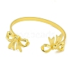 Rack Plating Bowknot Brass Cuff Bangles for Women BJEW-B106-25C-G-2