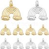 SUPERFINDINGS 12Pcs 2 Colors Rack Plating Brass Pendants FIND-FH0004-03-1