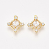 Brass Cubic Zirconia Pendants KK-T038-548D-NF-1