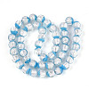Luminous Handmade Lampwork Silver Foil Beads Strand FOIL-N029-03C-2
