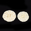 Handmade Reed Cane/Rattan Woven Beads X-WOVE-T006-022-2