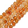 Natural Carnelian Beads Strand G-I376-D73-01-1