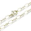 Brass Cable Chains Necklace Making MAK-S072-16B-14KC-1