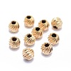 Yellow Gold Filled Corrugated Beads KK-L183-034A-1