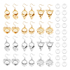 12 Pairs 12 Style Glass Blank Dome Dangle Earrings EJEW-AB00025-1