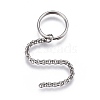 Tarnish Resistant 304 Stainless Steel Split Key Ring Clasps STAS-L226-008C-2