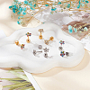 ANATTASOUL 4 Pairs 4 Colors Rhinestone Flower Stud Earrings EJEW-AN0004-72-7