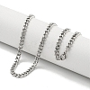 Non-Tarnish 201 Stainless Steel Cuban Link Chain Necklaces for Women and Men NJEW-F322-12P-04-2