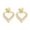 Rack Plating Brass Micro Pave Cubic Zirconia Studs Earrings EJEW-B047-03G-07-1