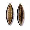 Natural Tiger Eye Pendants G-S364-078C-2