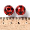 Printed Wood European Beads WOOD-Z002-09A-3