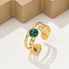 Natural Malachite Finger Rings RJEW-K290-01G-4