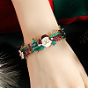 Christmas Theme Alloy Enamel Bangles for Women WG4C6FF-03-2