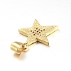 Brass Micro Pave Clear Cubic Zirconia Pendants X-ZIRC-L085-85G-2