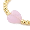 Handmade Lampwork Heart Bracelets BJEW-Q338-01K-2