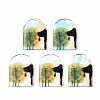 Transparent Printed Acrylic Pendants KY-S163-294-1